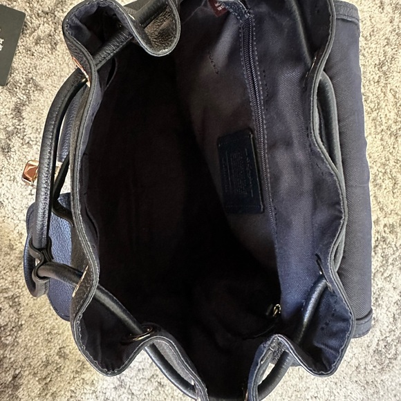 Coach Turnlock Backpack - Navy Blue - Picture 8 of 12